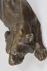 Bronze prowling tiger statuette
