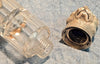 Beautiful antique double perfume and smelling salts bottle in cut crystal