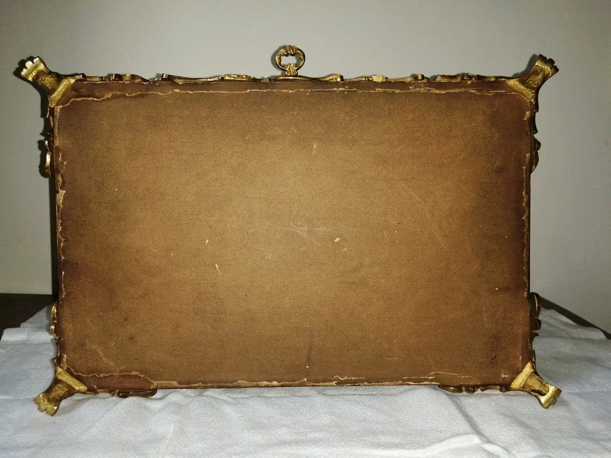 Louis XV style tortoiseshell veneer table casket, signed Rischmann Pau