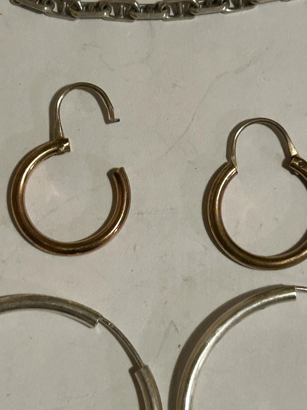Lots of antique 18k gold and solid silver jewelry