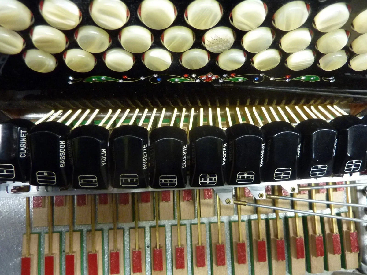 Rare and magnificent antique FISART diatonic accordion