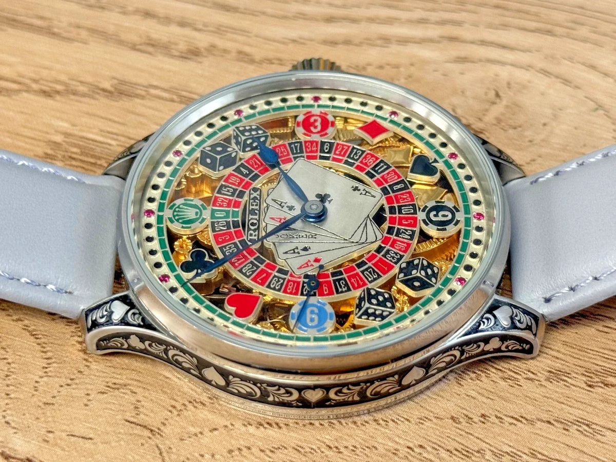 AUTHENTIQUE MOUVEMENT À LEVIER ROLEX ANNÉES 1920 DANS UN ÉTUI NEUF DE QUALITÉ, ENTIÈREMENT RÉVISÉ.