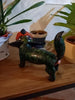 Glazed stoneware sculpture by Jacky COVILLE titled A little green cat