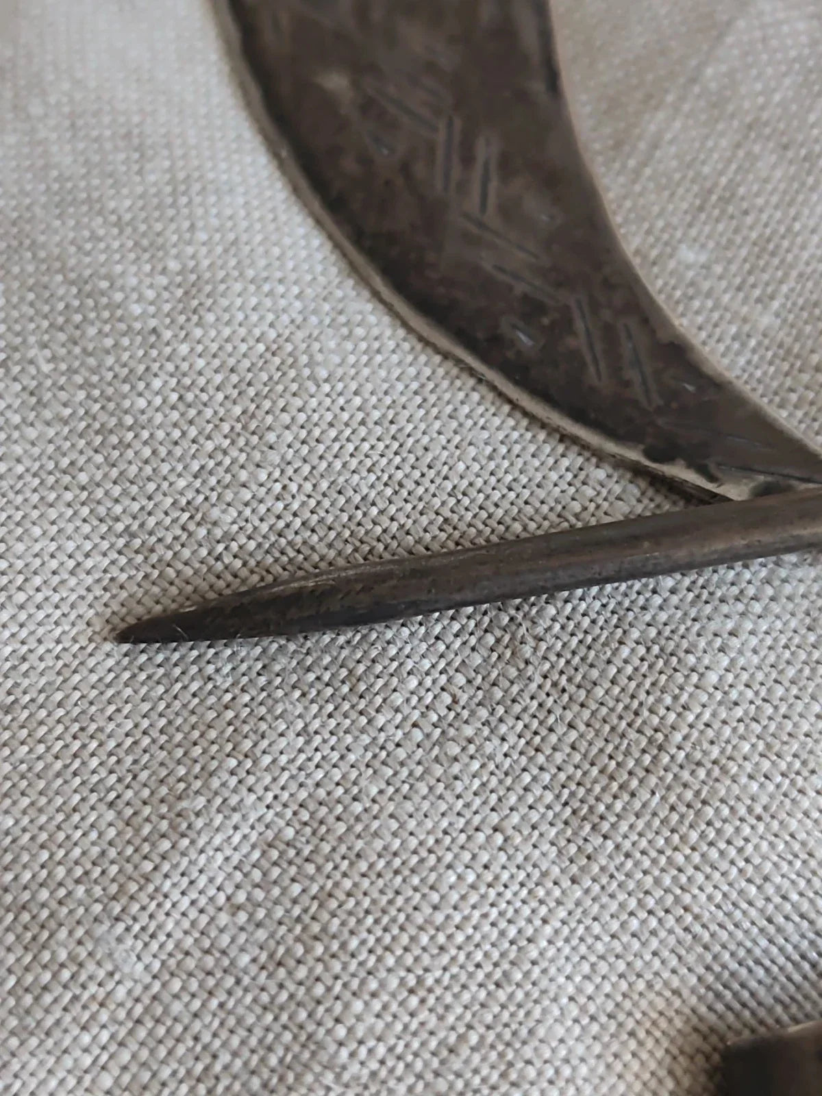 Ancienne paire de fibules berbère argent massif poinçons