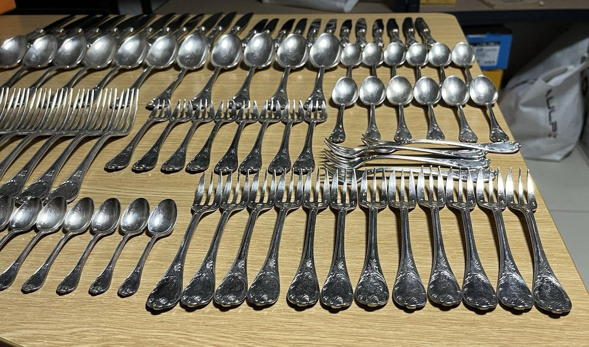 Christofle Marly - Silver-Plated Flatware Set, 95 Pieces