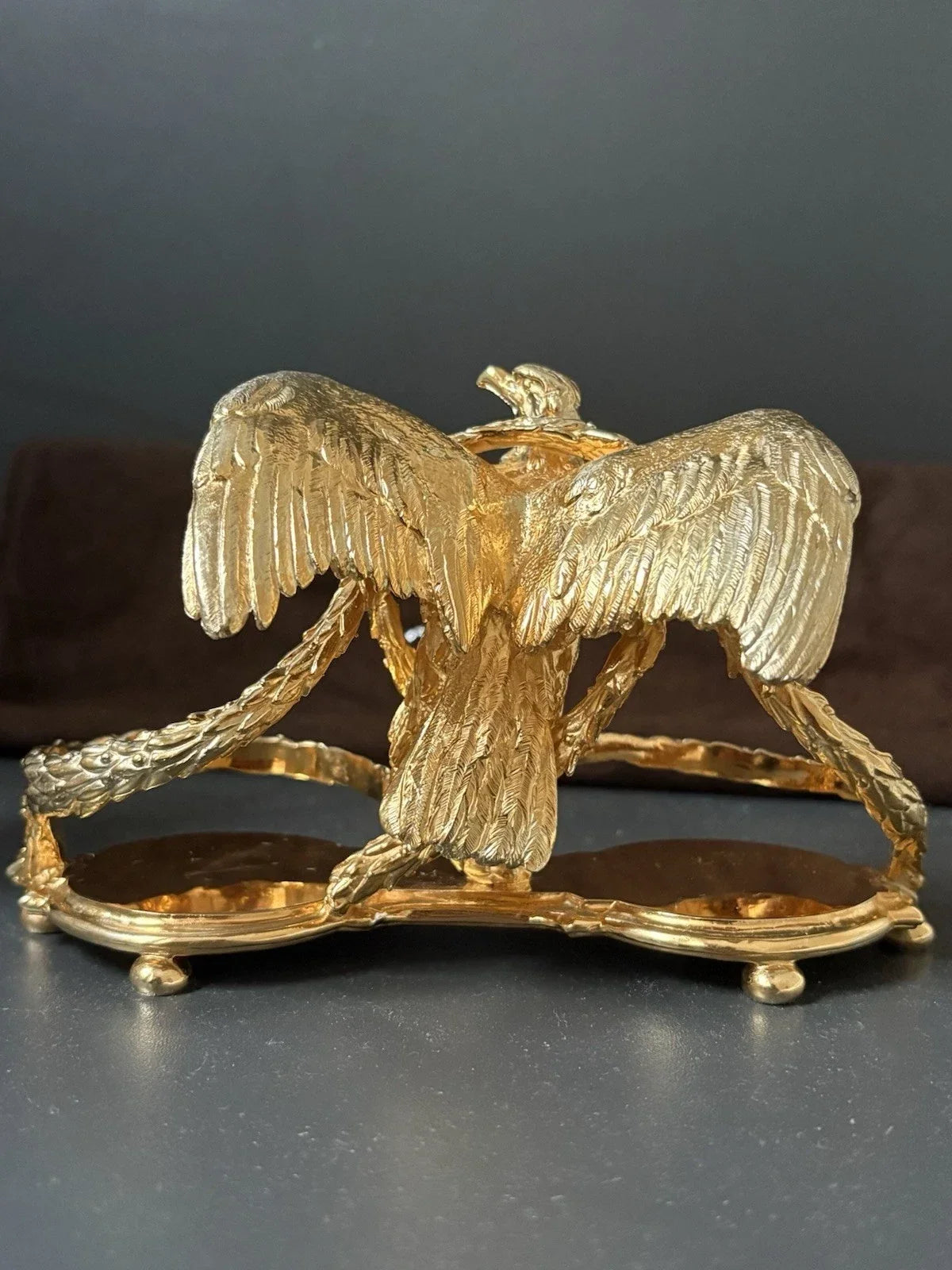 24-karat gold-plated salt cellar by Maison Christofle Aigle
