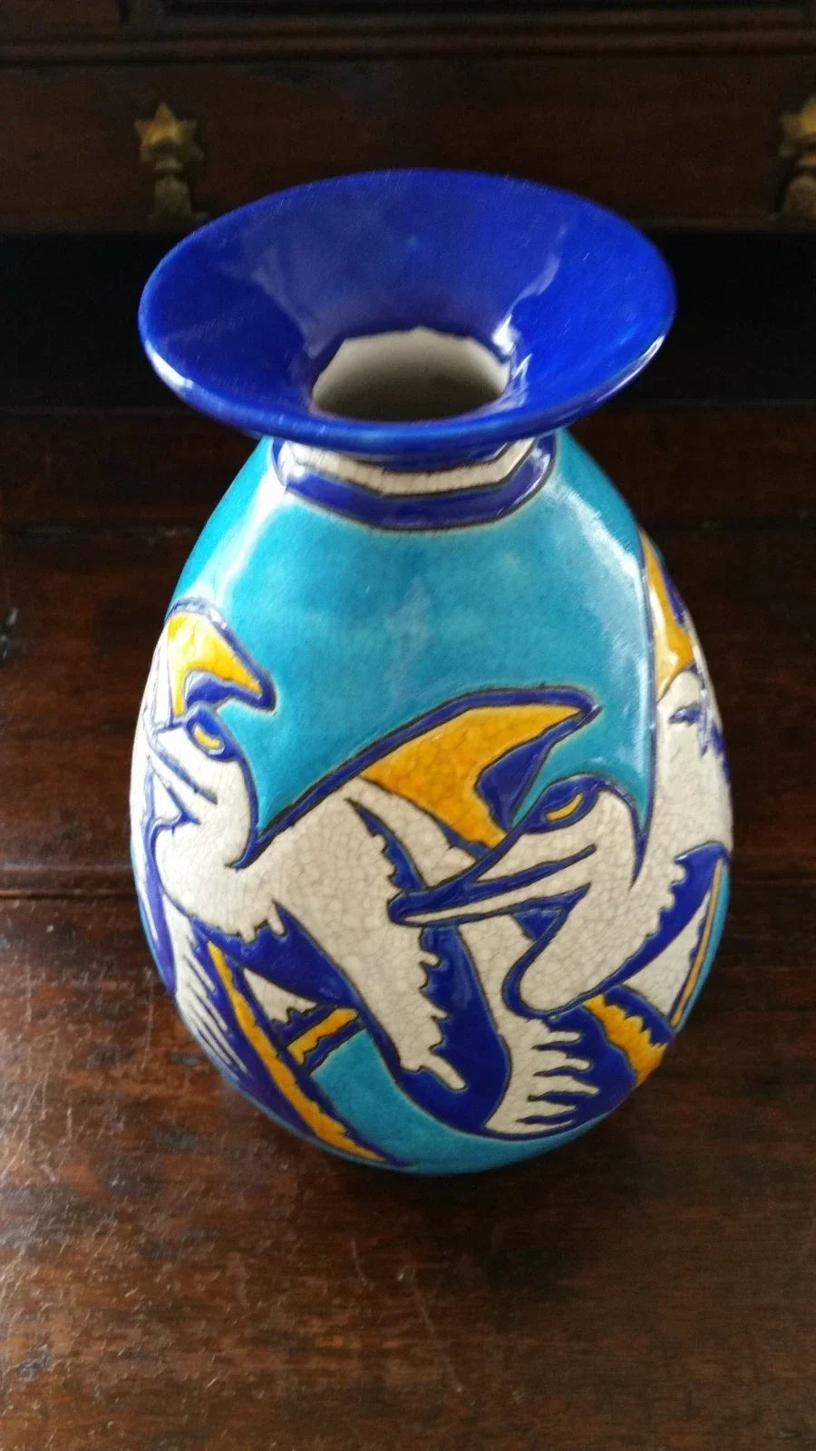 Charles Catteau Art Deco vase, Boch, Keramis