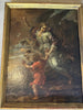 Tableau ancien – Scène religieuse : Ange et enfant – Huile sur toile