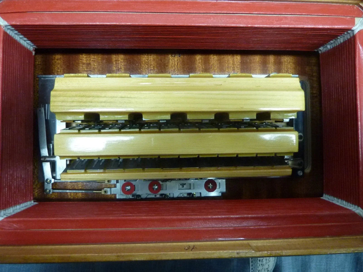 Rare and magnificent antique FISART diatonic accordion