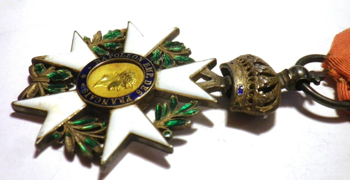 Legion of Honour medal, 2nd type, 1st Empire, Napoleon, silver, gold, 19th century