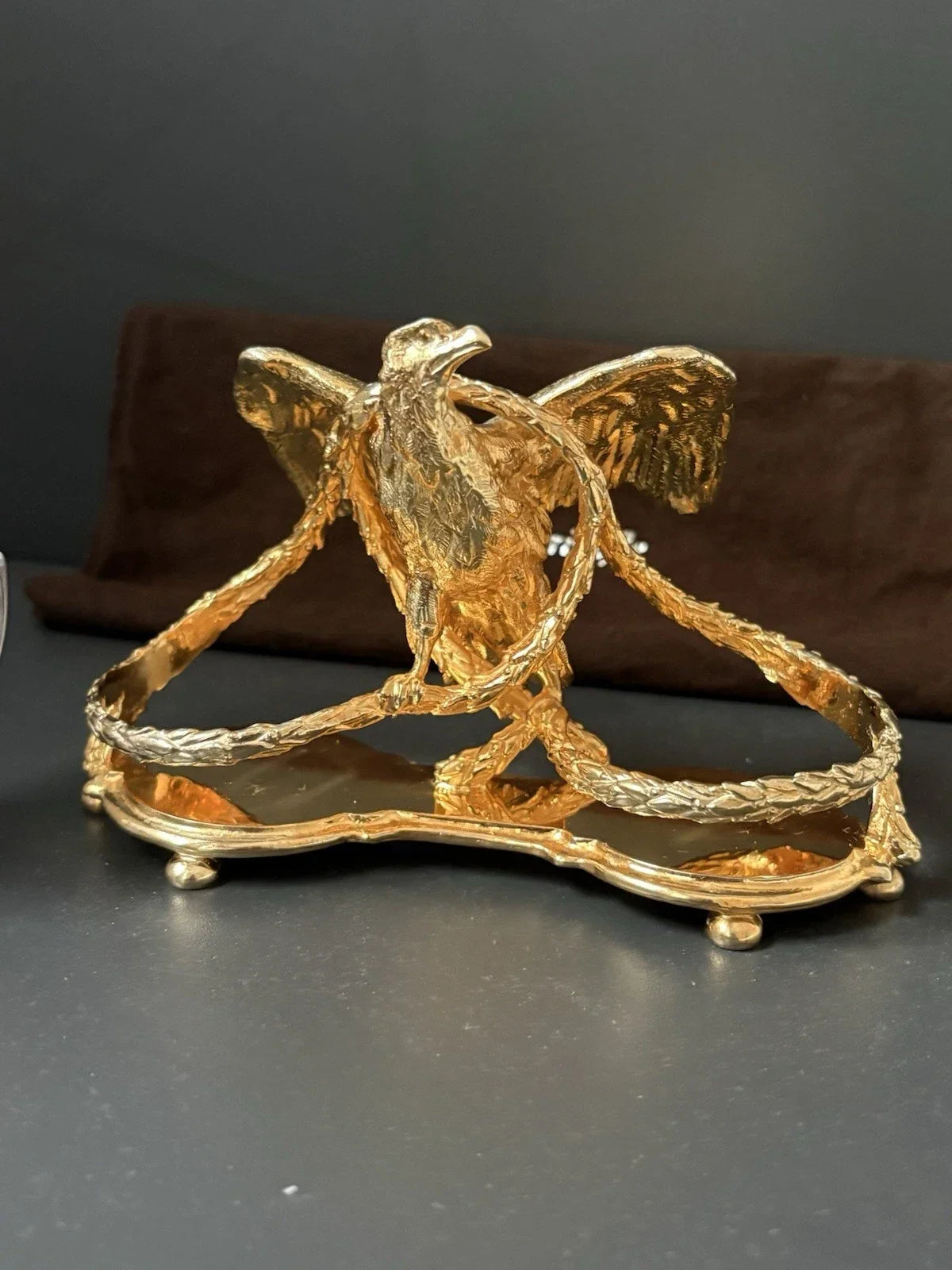 24-karat gold-plated salt cellar by Maison Christofle Aigle