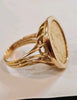 Bague ancienne en or jaune 18 carats avec un Napoléon