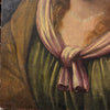 Tableau ancien huile portrait femme reine bijoux renaissance fontaine bleau xvie