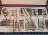 Beautiful antique silver-plated cutlery set by CHRISTOFLE, MALMAISON pattern, 47 pieces