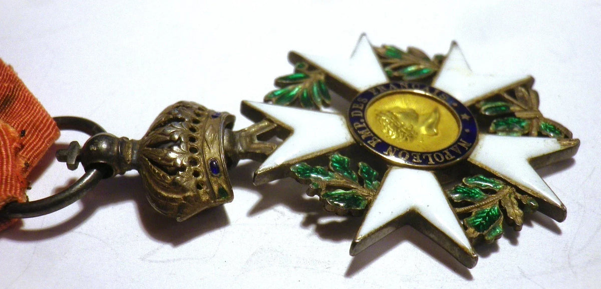 Legion of Honour medal, 2nd type, 1st Empire, Napoleon, silver, gold, 19th century