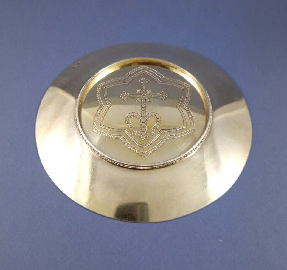 Froment-Meurice solid silver gilded chalice