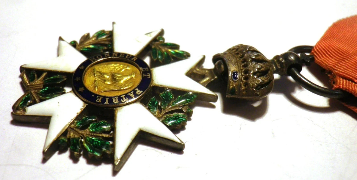Legion of Honour medal, 2nd type, 1st Empire, Napoleon, silver, gold, 19th century