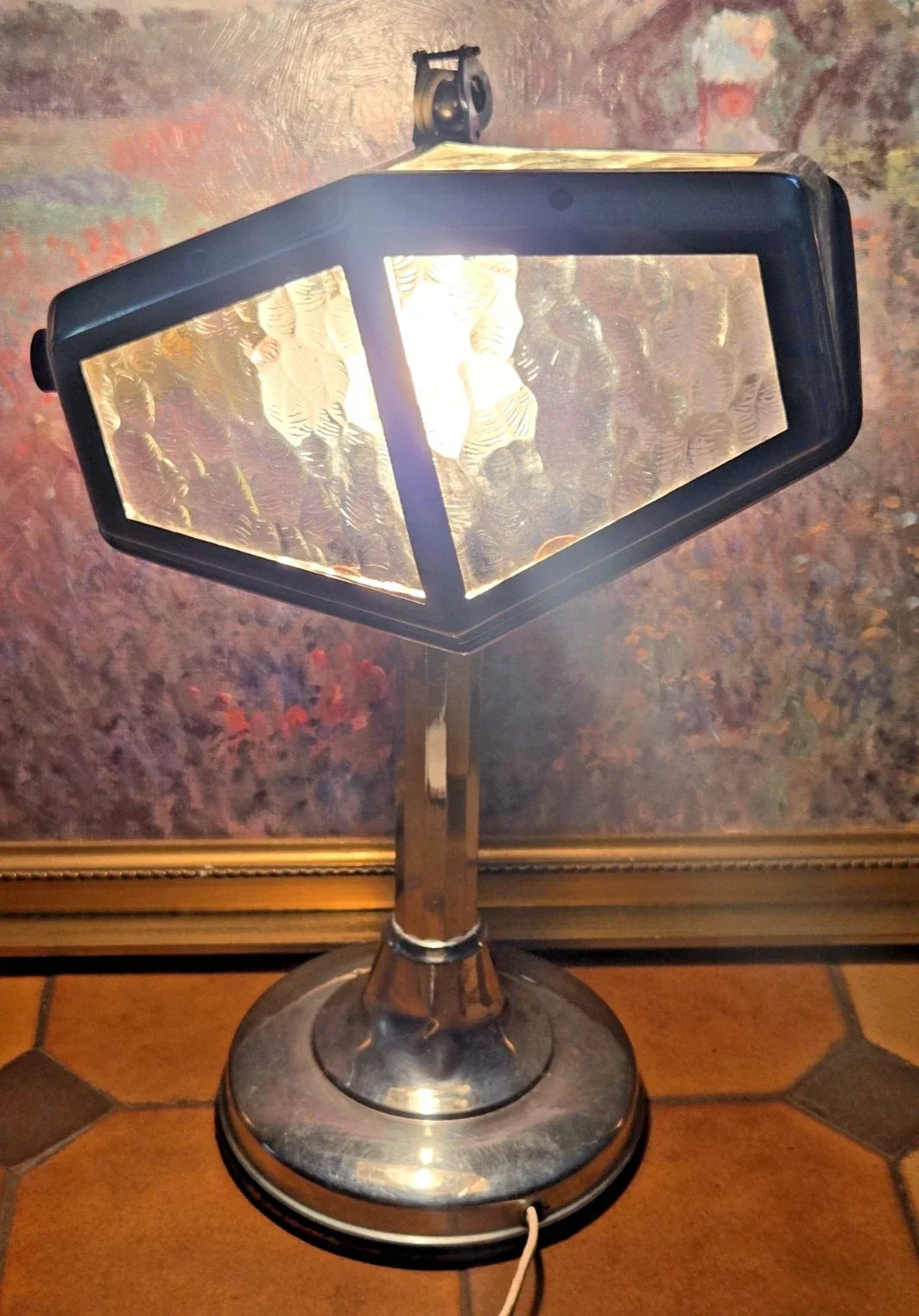Beautiful antique chrome Pirouett desk lamp