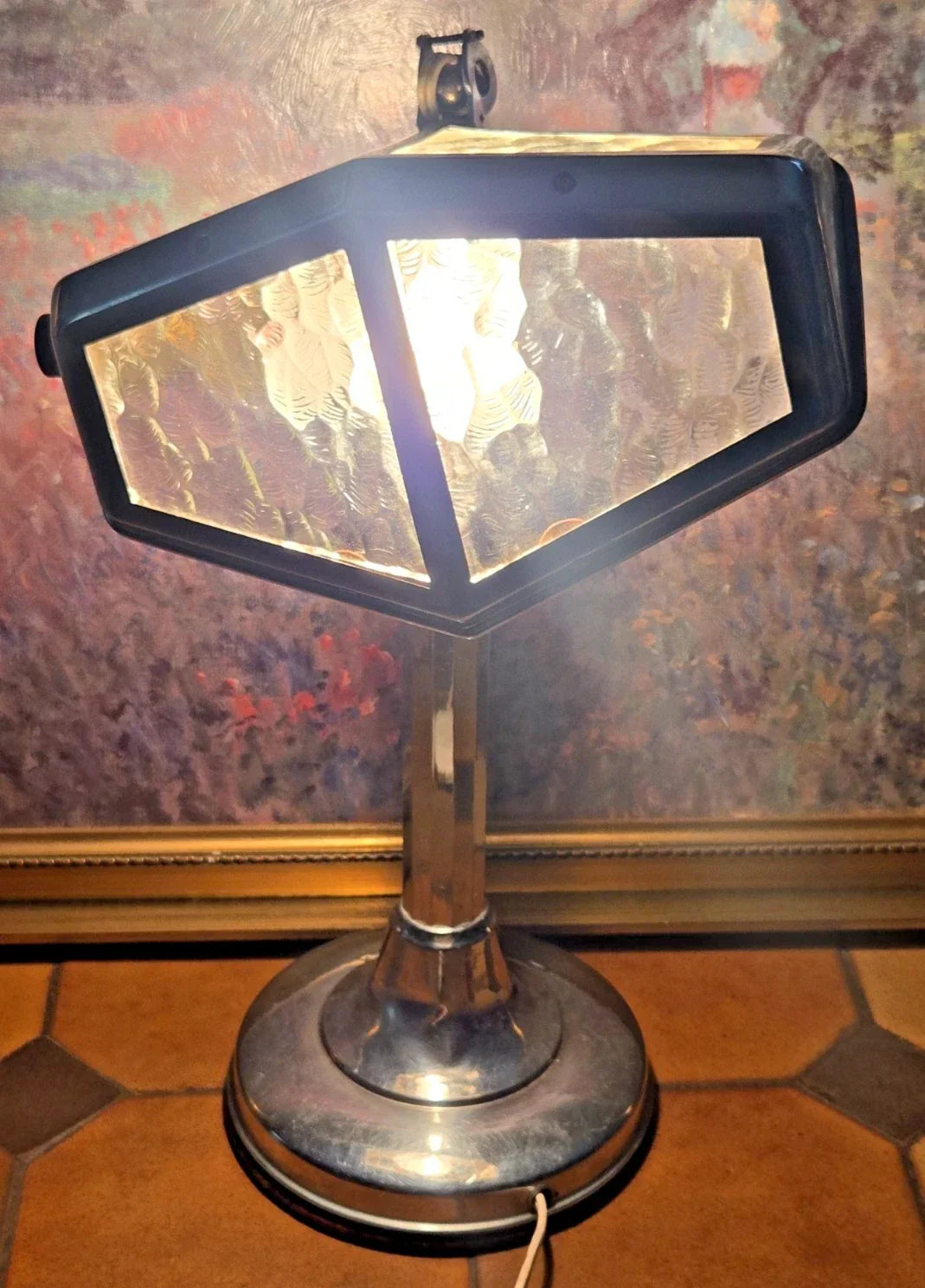 Beautiful antique chrome Pirouett desk lamp