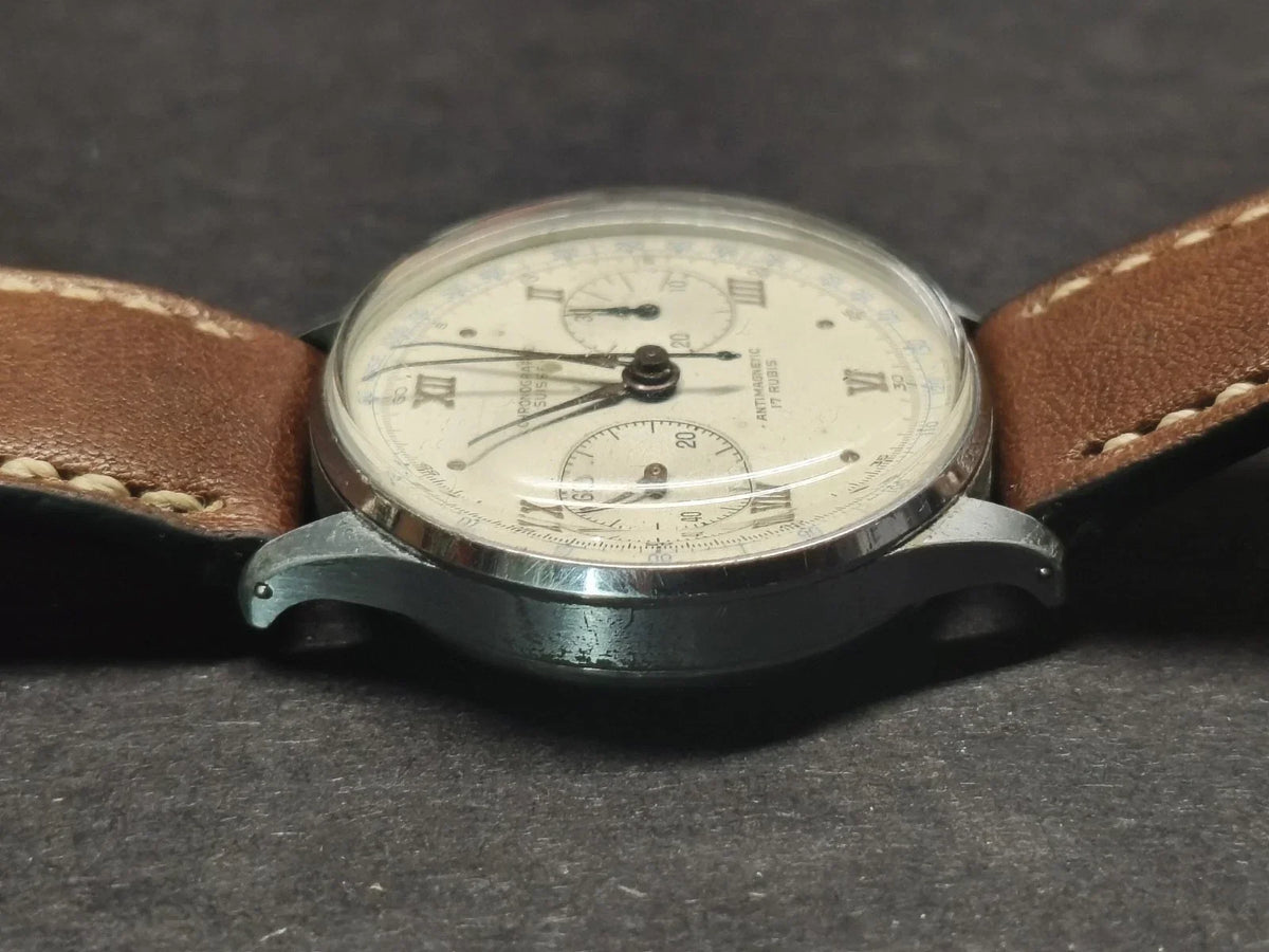 Swiss Mechanical Chronograph Watch Vintage Watch