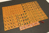Vintage 1930s bakelite tiles, 152 pieces, late 1938, Macy brand