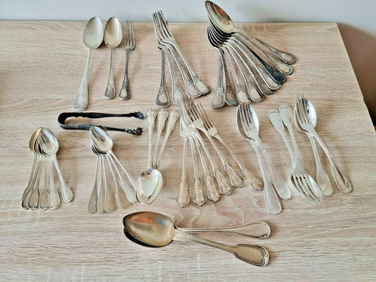 Lot de couverts en argent massif minerve
