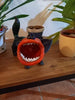 Glazed stoneware sculpture by Jacky COVILLE titled A little green cat