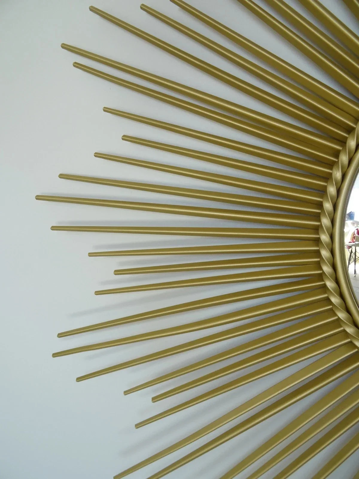 Vintage CHATY VALLAURIS sunburst mirror, convex witch mirror, 50s XXL