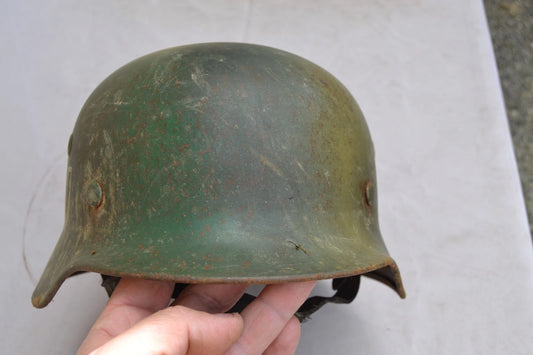 CASQUE CAMOUFLÉ ALLEMAND MODÈLE 1940 SECONDE GUERRE 1944 WH HEER