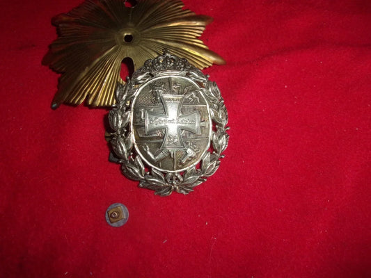 WWI Mecklenburg Pickelhaube reserve officer plate
