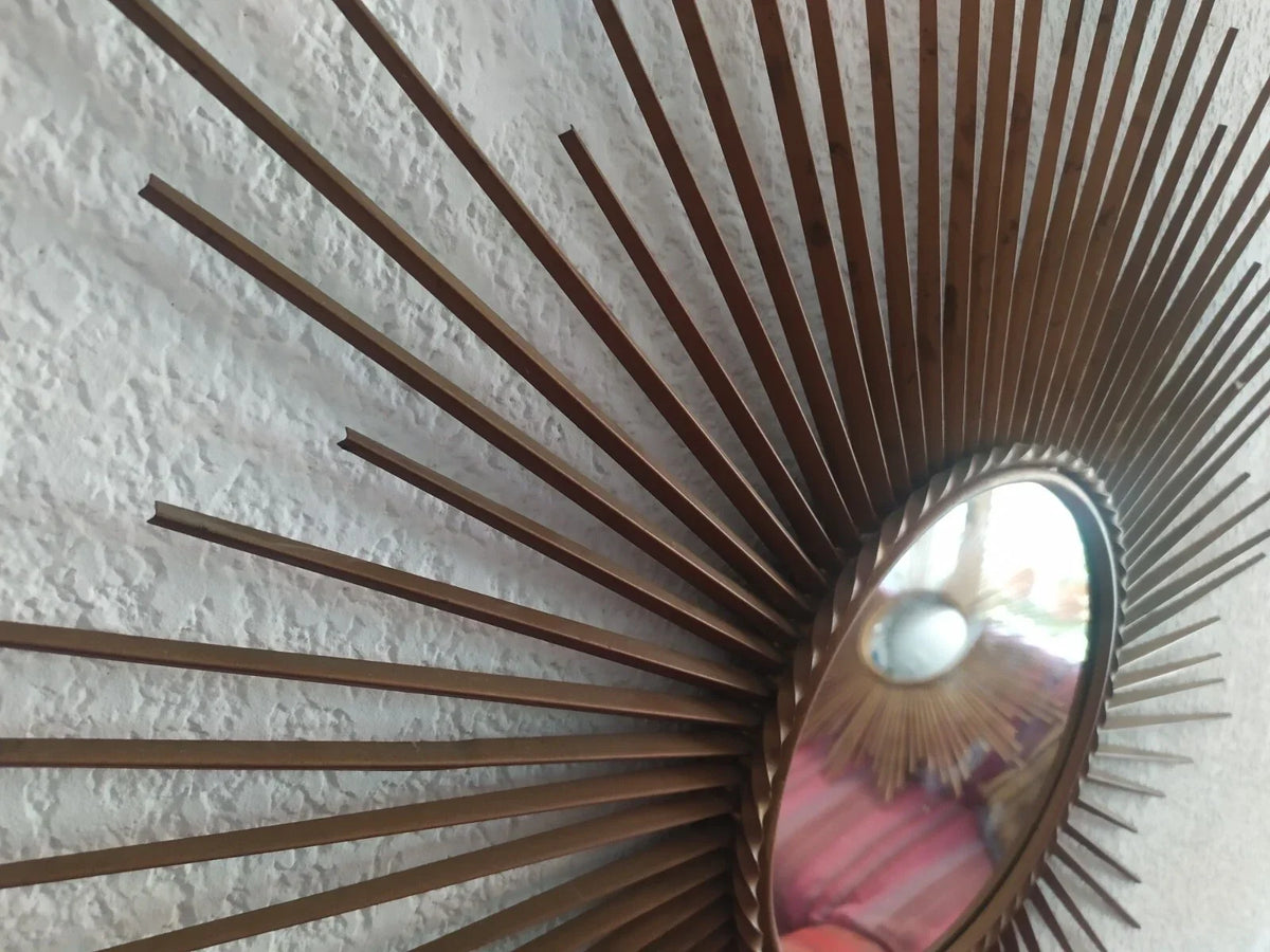 Chaty Vallauris Antique SUNBURST MIRROR Vintage 1950-1960 Design