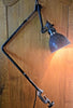 LAMPE GRAS / Beautiful antique sheet metal workshop lamp signed GRAS / All original