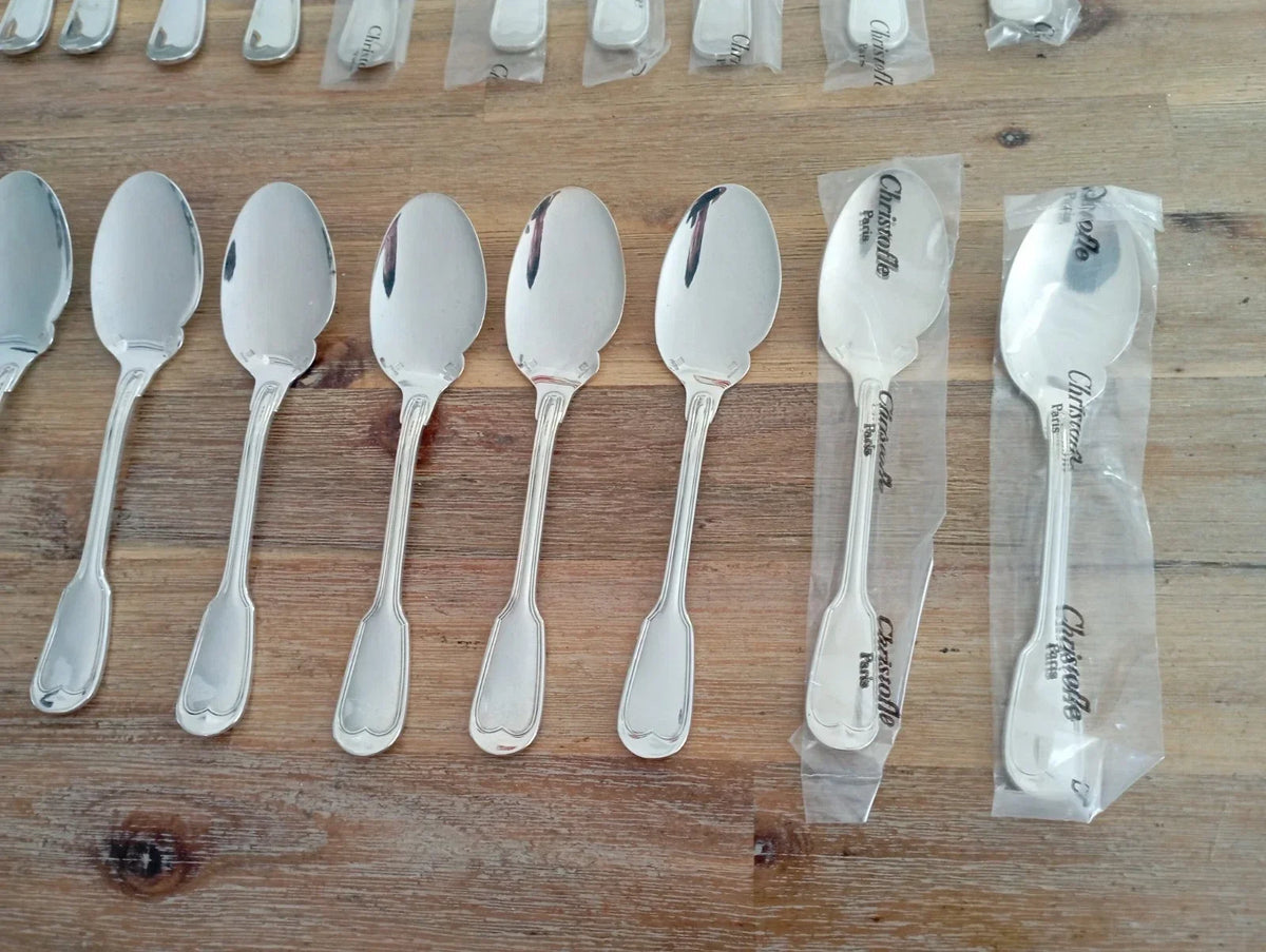 Christofle Chinon silver-plated flatware set, 60 pieces