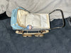 Small Doucet-type pram for antique dolls, Bleuette size