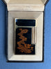 S.T. Dupont Chinese lacquer lighter with dragon motif, gold-plated