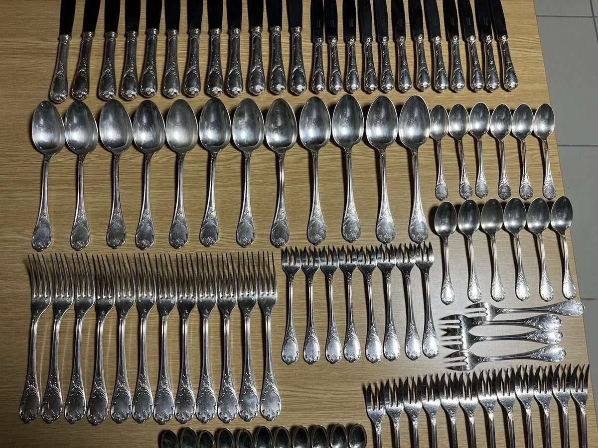 Christofle Marly - Silver-Plated Flatware Set, 95 Pieces