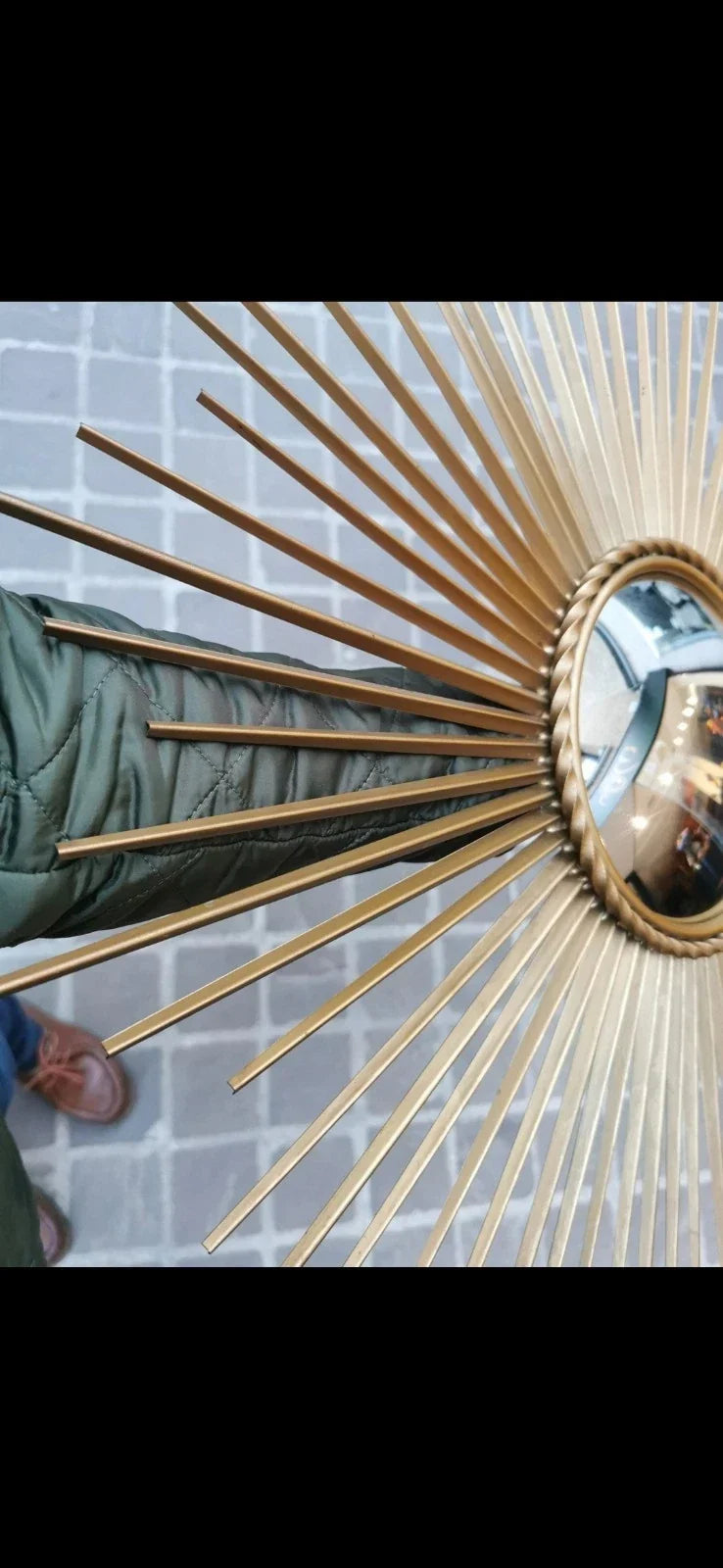 VINTAGE CHATY VALLAURIS SIGNED WITCH'S EYE MIRROR POILLERAT SUNBURST MIRROR XX