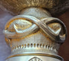 Solid silver Italian chalice with remains of vermeil gilding