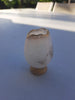 Rare Antique Small Daum Nancy Goose Girl Frosted Glass Vase. Gold Trimmed.