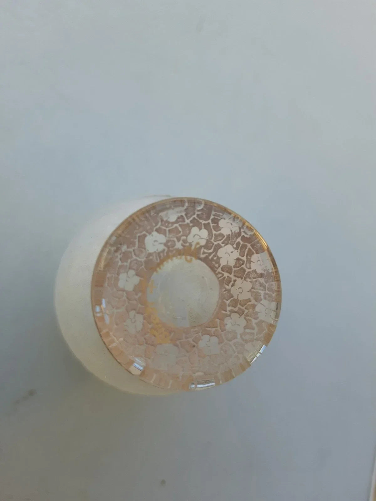 Rare Antique Small Daum Nancy Goose Girl Frosted Glass Vase. Gold Trimmed.