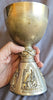Solid silver Italian chalice with remains of vermeil gilding