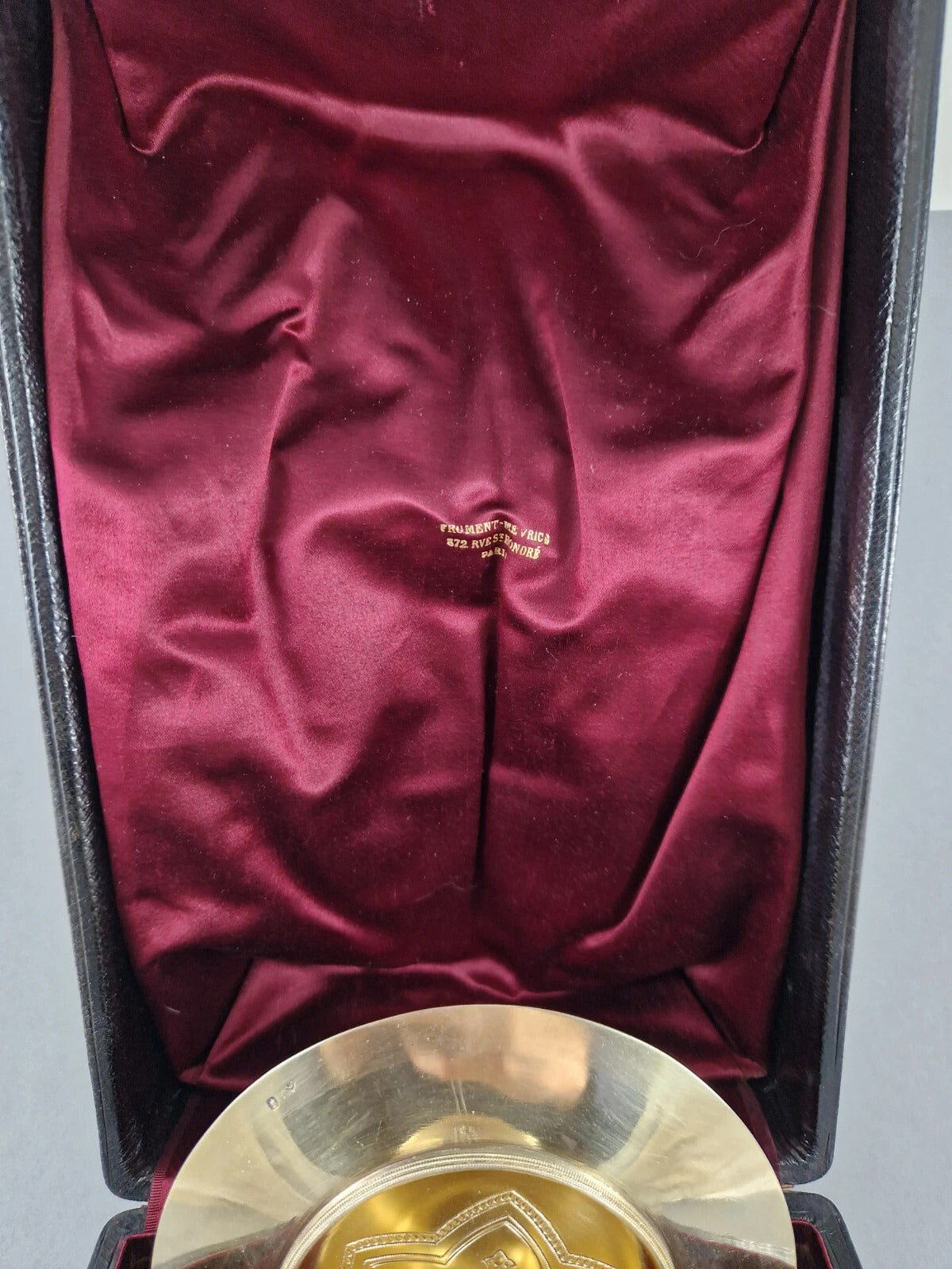 Froment-Meurice solid silver gilded chalice