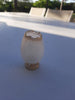 Rare Antique Small Daum Nancy Goose Girl Frosted Glass Vase. Gold Trimmed.