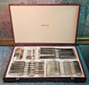 Beautiful antique silver-plated cutlery set by CHRISTOFLE, MALMAISON pattern, 47 pieces