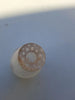 Rare Antique Small Daum Nancy Goose Girl Frosted Glass Vase. Gold Trimmed.