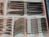 Beautiful antique silver-plated cutlery set by CHRISTOFLE, MALMAISON pattern, 47 pieces