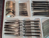 Beautiful antique silver-plated cutlery set by CHRISTOFLE, MALMAISON pattern, 47 pieces