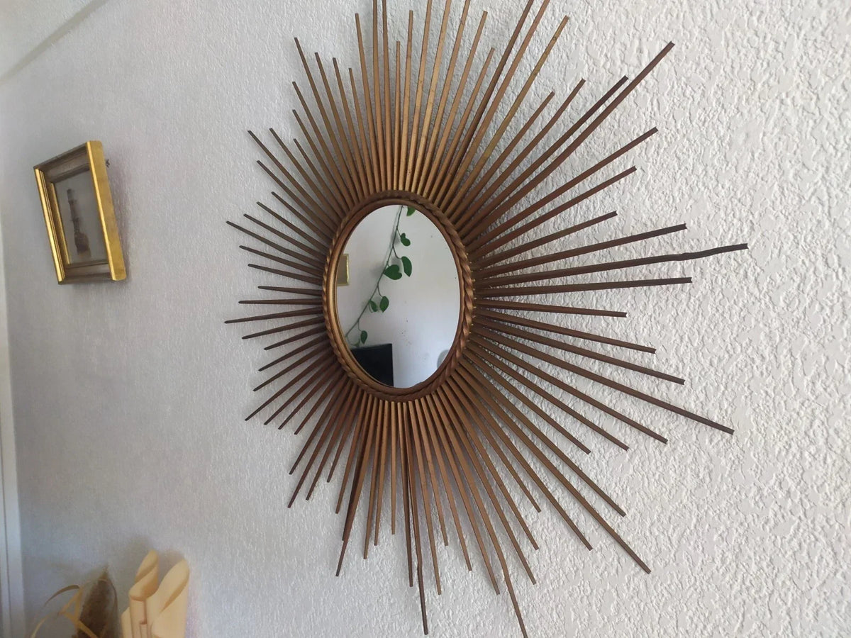 Chaty Vallauris Antique SUNBURST MIRROR Vintage 1950-1960 Design