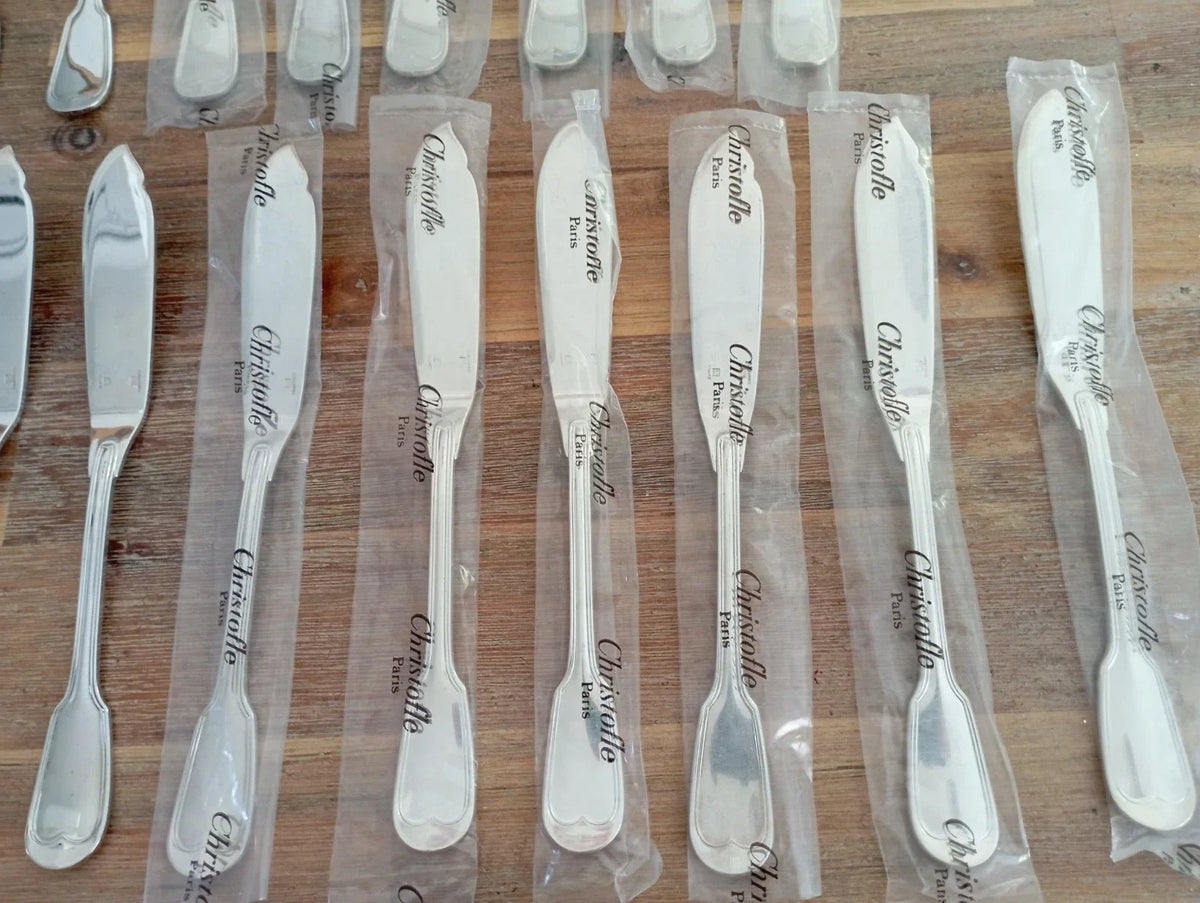 Christofle Chinon silver-plated flatware set, 60 pieces