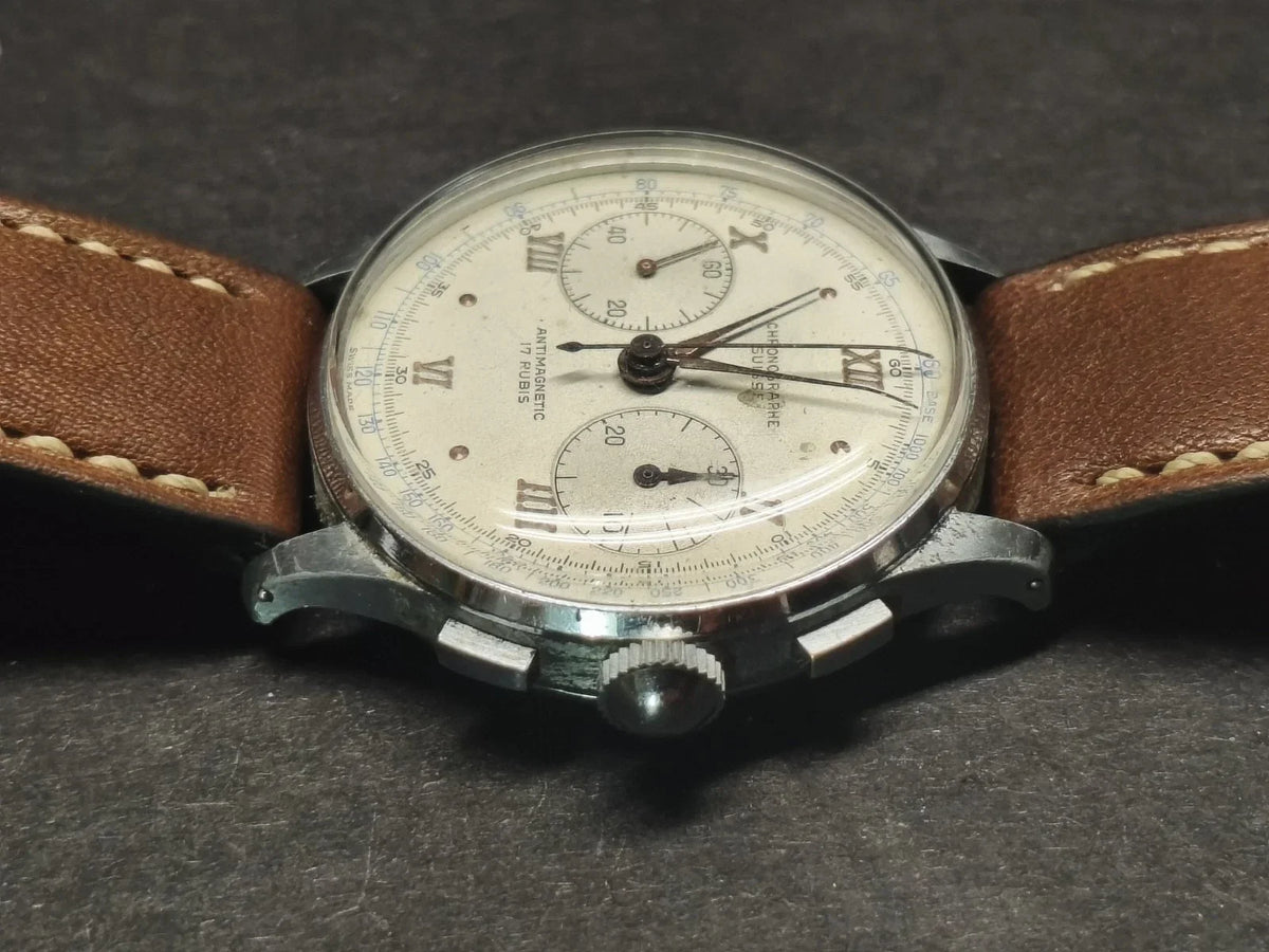Swiss Mechanical Chronograph Watch Vintage Watch